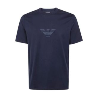 Emporio Armani Katoenen T-shirt - Heren - T-shirts - Blauw - XL - Katoen - Tops