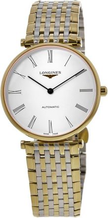 Longines La Grande Classique Automatic White Dial Yellow Gold PVD Steel Unisex Watch L4.908.2.11.7