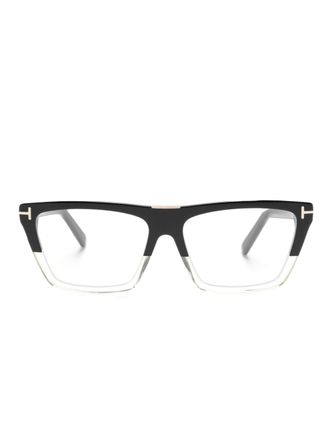 Tom Ford Eyewear FT5912B bril met rechthoekig montuur - Zwart