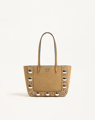 Valentino Garavani Borsa Shopping Mini Valentino Garavani Nellc&ocirc;te In Suede Donna HAVANA BEIGE UNI