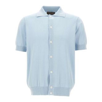FILIPPO DE LAURENTIIS Truien & Vesten, Heren, Blauw, L, Katoen, Sublime Katoenen Shirt