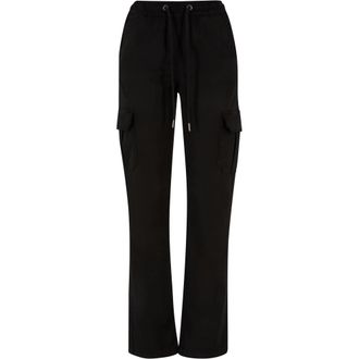 Urban Classics Dames/Dames Twill Cargo Broek met Hoge Taille (Zwart)