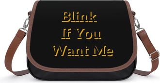 Generic Blink If You Want Me Fashion Womens Crossbody Bags Novelty Handbag Shoulder Bag Purse