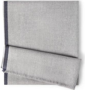 Brunello Cucinelli Wool and cashmere scarf in Pearl Grey at Nordstrom