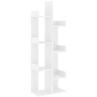 vidaXL Book Cabinet White 48x25.5x140 cm Engineered Wood Vidaxl