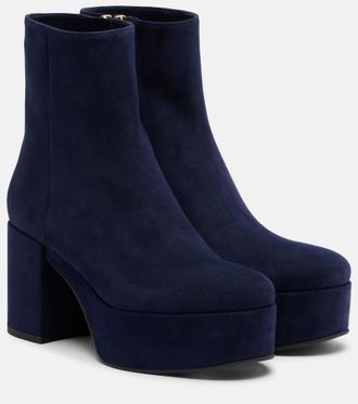 Gianvito Rossi Sally suede platform ankle boots