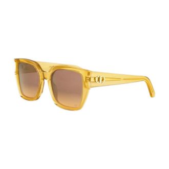 Dior Ladies Black Square Sunglasses DIORGLOWS1I 66D2