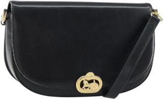 Celine Pre-owned Cross Body Bags, female, Black, Size: ONE SIZE Pre-owned Leather Cross Body Bag