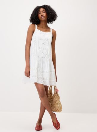 Levi's Womens Kate broderie anglaise minidress