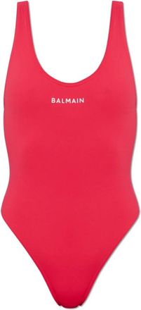Balmain Badpak met logo-print - Dames - Badpakken - Roze - XS - Badmode