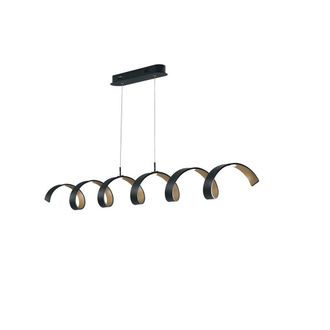 Netlighting HELIX LED Swirl Pendant Ceiling Light Black 2400lm 4000K 125x13.5cm | Size: 125x13.5 cm