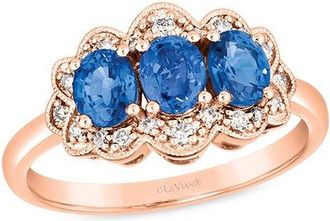 Le Vian Blueberry Sapphire 14K Rose Gold 1.36 Ct. Tw. Diamond & Sapphire Ring