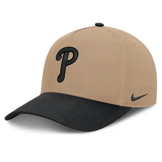 Nike Philadelphia Phillies Rise Nike Mens MLB A-Frame Trucker Adjustable Hat in Brown | NB1D0A3UPP-TZD