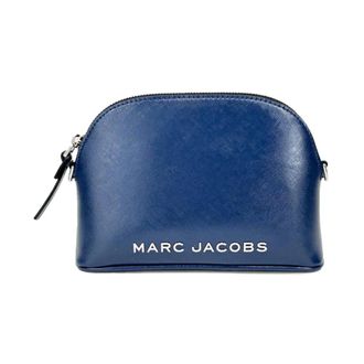 Marc Jacobs Leren Dome Cosmetische Tas - Dames - Tassen - Blauw - Maat: ONE Size Leer
