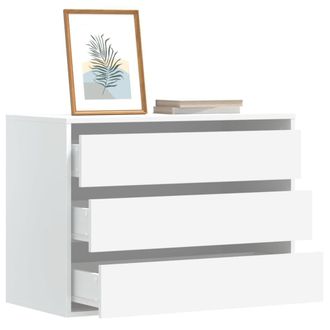 Berkfield Home Corner Chest of Drawers White 80x41x58 cm Engineered Wood | Size: 80 x 41 x 58 cm