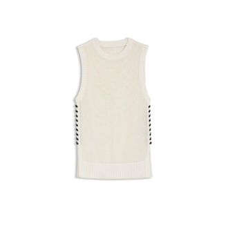 BOSS Mesh-structure top in cotton