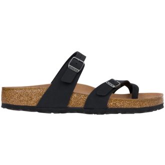 Birkenstock Mayari Birko-Flor Unisex Toe Post Sandals - Black - Size:UK 7.5