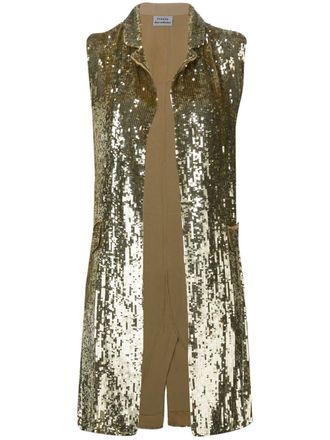 P.A.R.O.S.H. Gilet con decorazione - Oro