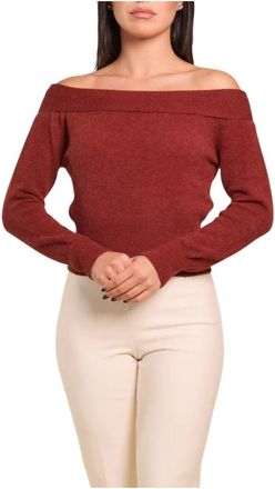 Nenette Truien & Vesten, Dames, Rood, S, Rondgebreide Pullover