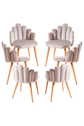Regalos Miguel Regalos Miguel - Packs Sillas Comedor - Pack 6 Sillas Hand Terciopelo - Gris