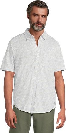Tommy Bahama San Lucio Tri Leaf Geo Shirt Mens T Shirt Avalanche : LG, Cotton/Polyester