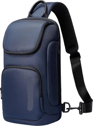 Generic Crossbody Bag For Men Portable Waterproof Shoulder Messenger Bags Male Travel(Blue)