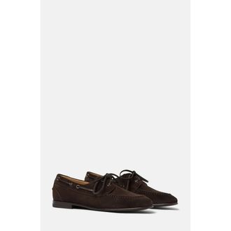 Scarosso Ginevra Loafers in Dark Brown - Suede at Nordstrom, Size 39.5