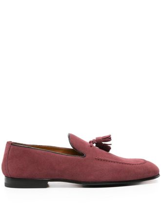Doucal's tassel-detail suede loafers - Red
