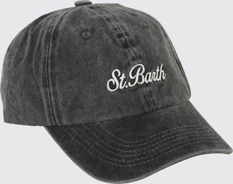 MC2 Saint Barth Cappello da baseball in denim di cotone con logo ricamato