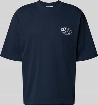 Review T-Shirt mit Label-Detail in Marine, Gr&ouml;&szlig;e XXL