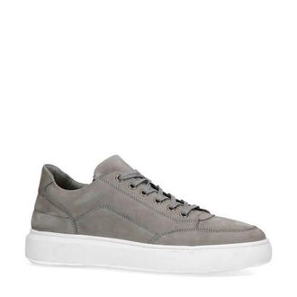 Manfield nubuck sneakers grijs
