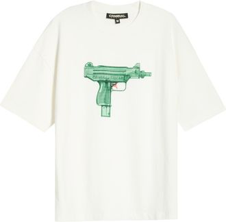 Criminal Damage Water Gun T-Shirt in Off-White at Nordstrom, Size Xx-Large