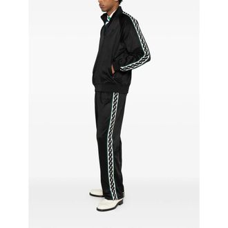 Dr&ocirc;le de Monsieur Striped Side Seam Track Pants - Black