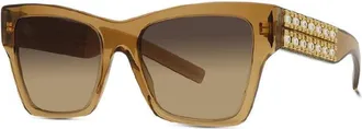 Givenchy Unisex Black Square Sunglasses GV40076I 47B