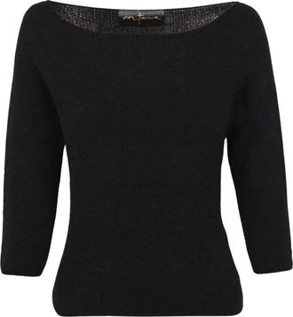 Cortana Boat-neck Knit Top - Dames - Blouses - Zwart - 2XS - Overhemden