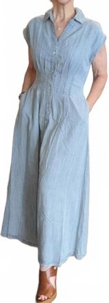Elan Tencel Midi Dress In Powder Blue