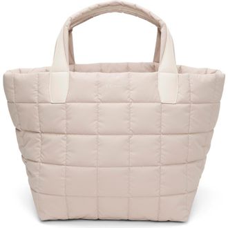 VeeCollective Medium Porter Quilted Recycled Nylon Tote in Soft Taupe at Nordstrom