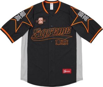 SUPREME SS26 Stars Baseball Jersey Black SUP-SS26-156-BLK