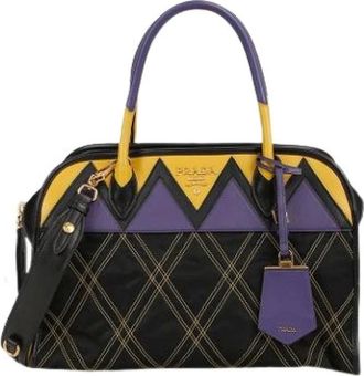 Prada Pre-owned Handbags, female, Multicolor, Size: ONE SIZE Pre-owned Tote Shoulder Bag