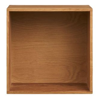 Moloo Cubo mural con 1 nicho en roble macizo 30x30 cm