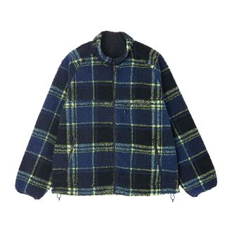 Gramicci Giacca Reversibile in Sherpa a Quadri - - Sport - Uomo - Multicolore - S