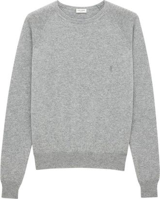 Saint Laurent Gray Cashmere Mens Sweater