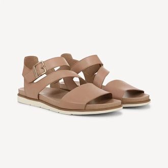 Dr. Scholls Nicely Fun Strappy Womens Taupe Faux Leather Sandals RHS9124