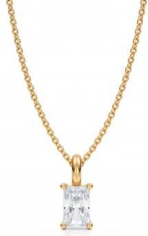 Allurez Radiant Lab Diamond 4-Prong Necklace 14K Yellow Gold (0.50ct)