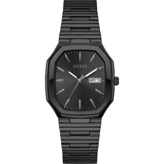 Guess Coffee Date Bracelet Watch, 35mm in Black at Nordstrom