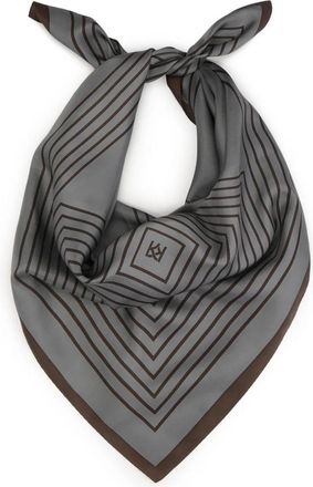 Kazar Grijze zijden sjaal - Dames - Zijden sjaals - Grijs - ONE Size - Accessoires