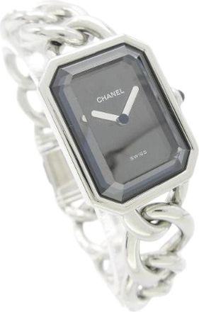 Chanel Pre-owned roestvrijstalen horloge - Dames - Vintage Horloges - Zwart - ONE Size - Vintage
