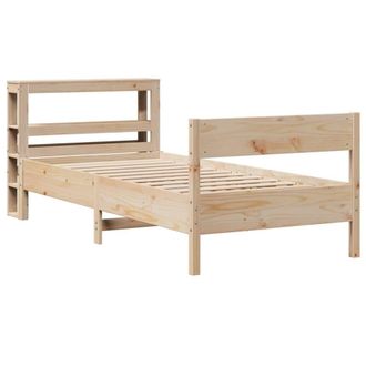 Berkfield Home Decorative Bed Frame without Mattress 75x190 cm Small Single Soli in Light Tan