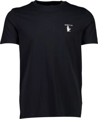 Lindbergh T-Shirt LINDBERGH, Herren, Gr. XL, schwarz ice, Single Jersey, Obermaterial: 100% Baumwolle, bestickt, unifarben, relaxed fit h&uuml;ftbedeckend, Rundhals,