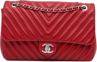 Chanel 2015-2016 Classic Jumbo Lambskin Double Flap shoulder bag - women - Lambskin - One Size - Red